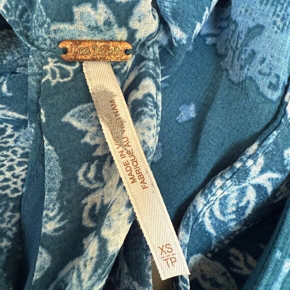 Free People Katerina Floral Halter Mini Dress size XS - Picture 7 of 10